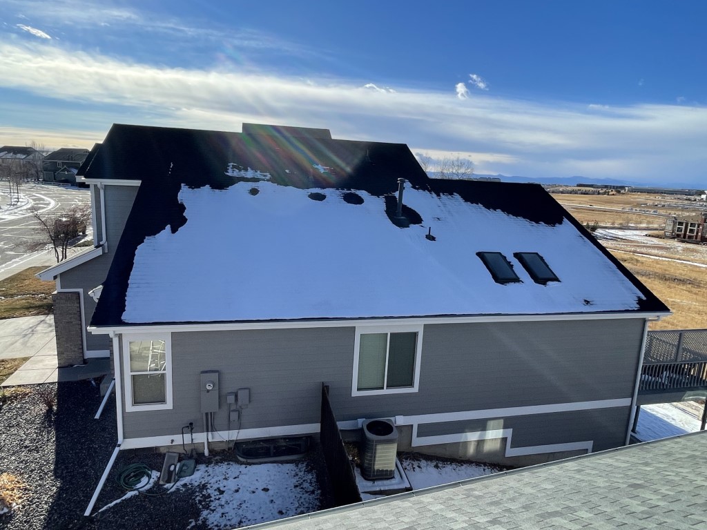 Roof with snow. Is your roof winterized?